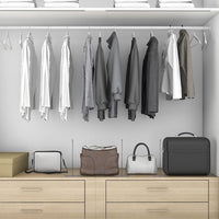 Divisori per scaffali in acrilico Garvee per armadi, divisori alti realizzati in robusto ABS, antiscivolo, versatili per camera da letto e cucina, trasparenti