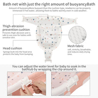 GARVEE Vasca da bagno per neonati, pieghevole, salvaspazio, con termometro e tappetino antiscivolo per neonati e bambini piccoli, rosa