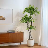 GARVEE Albero di ulivo nero artificiale 150 cm – Resistente ai raggi UV, non richiede manutenzione ed elegante per soggiorno, ufficio e decorazioni esterne