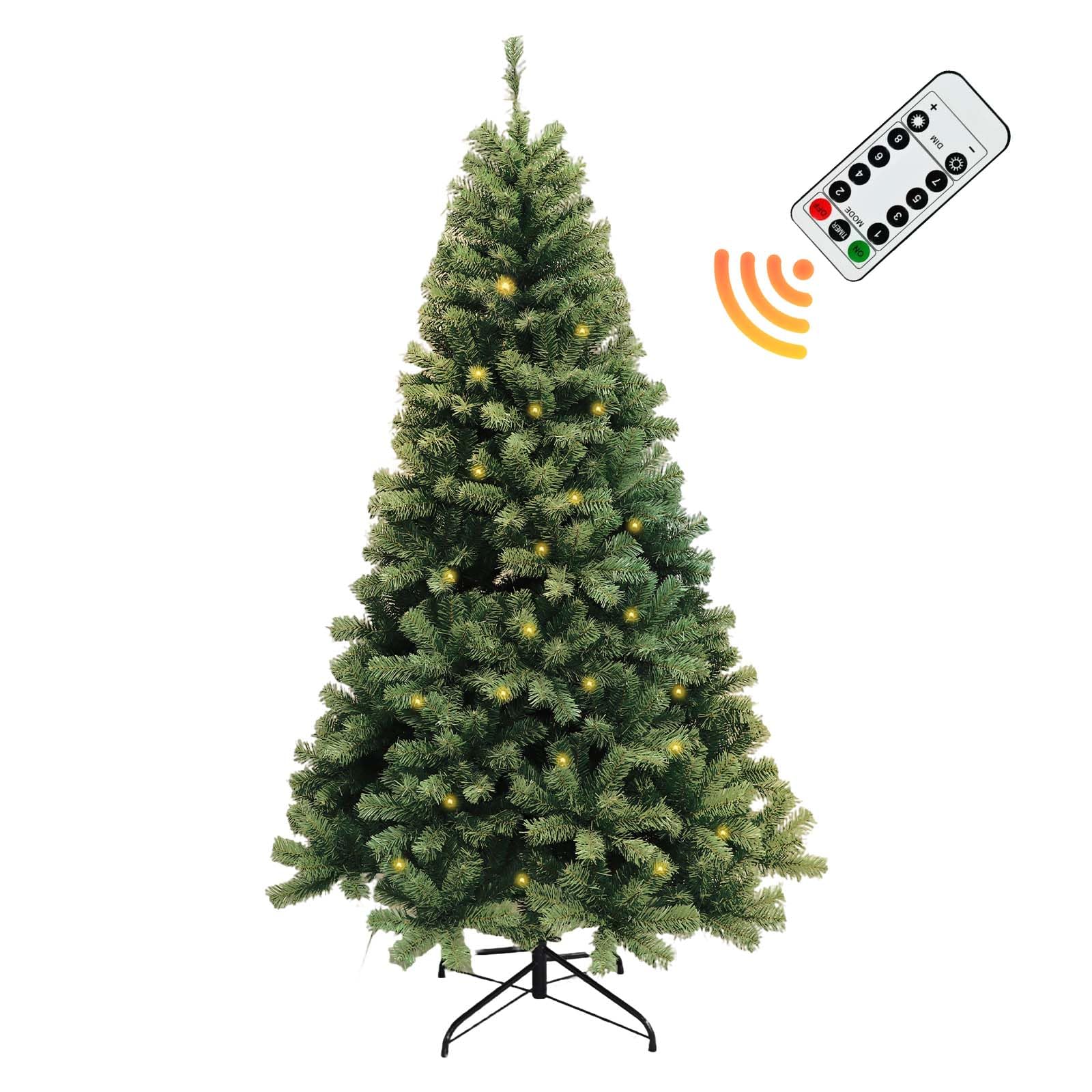 Albero di Natale artificiale Garvee – 214 cm, 300 LED, 1350 rami, aghi in PVC, per Natale