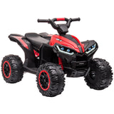 Garvee Kids Quad Rosso 83x53x56cm LED Musica Telecomando – Quad elettrico per bambini dai 3 anni in su con illuminazione e telecomando per genitori per giardino e parco giochi. - Rosso