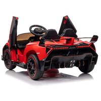GARVEE Auto elettrica per bambini 12V Lamborghini Venono con licenza e telecomando, porta a forbice, rossa