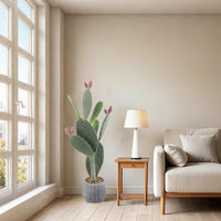 Cactus artificiale Garvee da 42 pollici, materiale EVA, facile da pulire, vaso in PP con riempimento in cemento, decorazione per interni/esterni, verde realistico