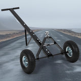 Garvee Ausiliario per Manovra Rimorchi fino a 275kg - Con Maniglia Comfort, Pneumatici 30cm, Telaio in Acciaio e Sfera 5cm per Camper e Barca, Portatile e Robusta