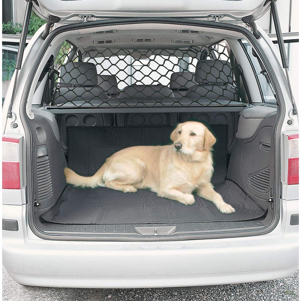 GARVEE Pratica barriera divisoria per bagagliaio, barriera di sicurezza per animali domestici, auto per cani, 120x70 cm, nera