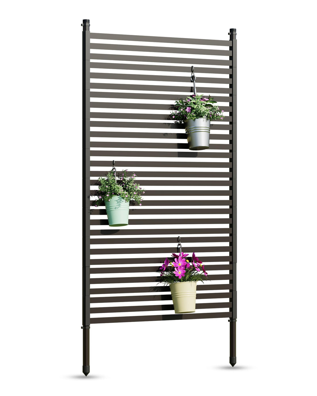 Schermo per la privacy da esterno Garvee con supporto, 35x70 pollici, recinzione AC, rivestimento per attrezzature da piscina, resistente alle intemperie, copertura per bidoni da giardino