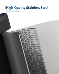 Pattumiera in metallo Garvee da 80 litri con coperchio, antiruggine, chiusura ammortizzata, bianca, per cucina e ufficio, compatta, resistente