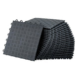 Garvee Piastrelle Pavimento Garage Interbloccanti 30,5x30,5 cm Doppia Faccia Antiscivolo PVC Resistente 2500 kg Sistema 6-Loop Officine e Garage Nero - Nero