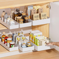 Organizzatore per cassetti estraibili da cucina Garvee, metallo, antiscivolo, 13,5 cm, piccolo, per cucina e bagno