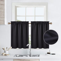Tende oscuranti corte Garvee, 2 pannelli, oscuranti, materiale pesante, per finestre piccole, cucina, camera da letto, 26x24 pollici, bianco