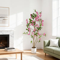 Garvee Set di 2 alberi artificiali da interno, realistici, senza manutenzione, materiale di alta qualità, per casa e ufficio, verde