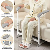 Garvee Standing Aid, altezza regolabile da 300 libbre, maniglie in acciaio grigio per letto e divano, ausilio per la mobilità degli anziani