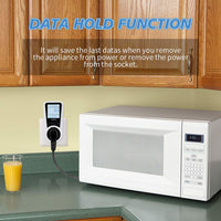 Misuratore Consumo Energetico Garvee LCD 3680W per Festa del Papà - Protezione Sovraccarico, Compatto, Display Illuminato