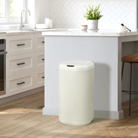 Pattumiera automatica Garvee da 8 galloni con sensore touchless, in acciaio inossidabile, per cucina e ufficio, rotonda, silenziosa