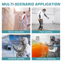 Spruzzatore di vernice airless Garvee X10 0,32 GPM 3300 PSI 750 W con asta di prolunga Kit di pulizia per casa e recinzione