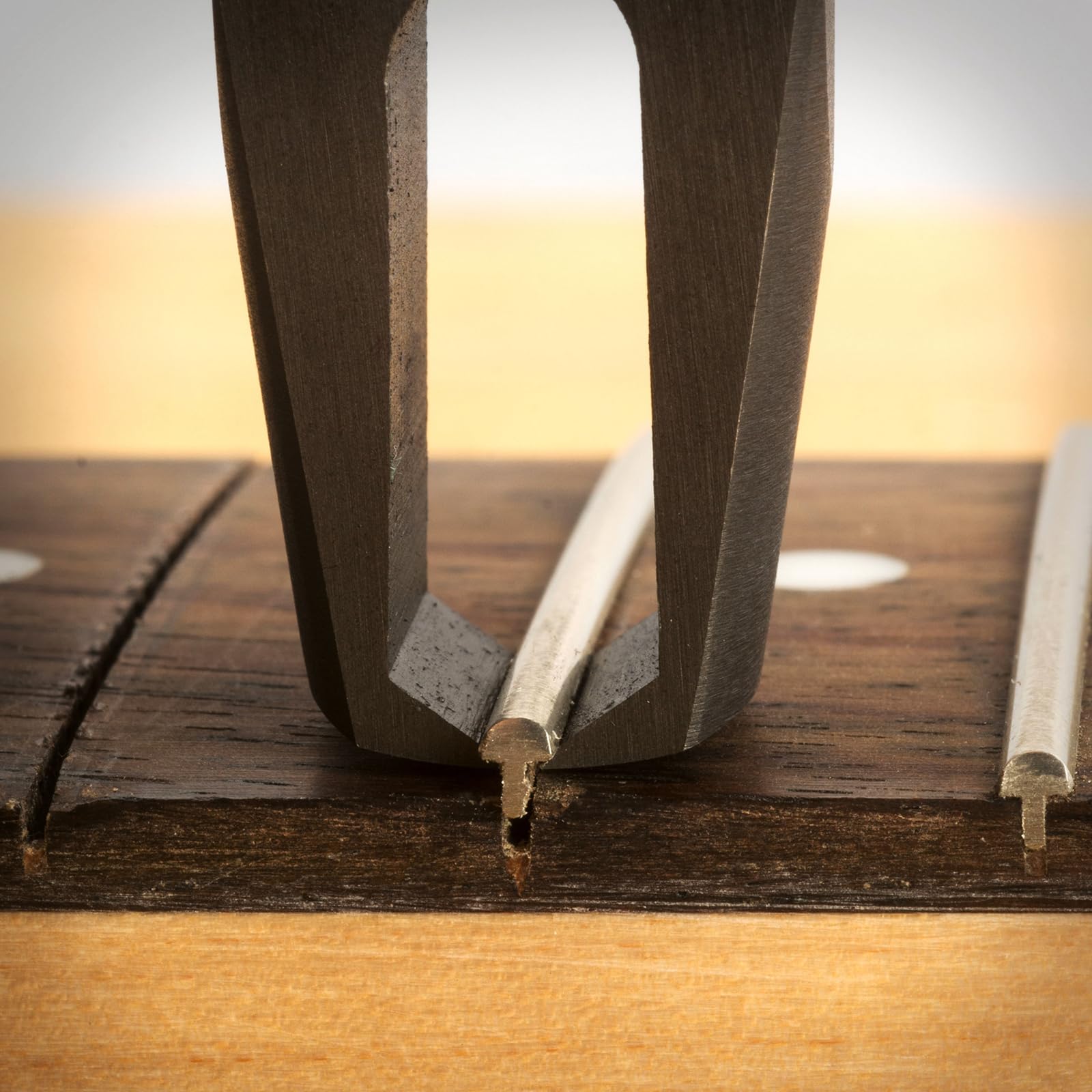 Garvee Pinza Per Fret Da 6 Pollici - Acciaio Resistente, Punta A 45° - Strumento Professionale Per Chitarra E Basso, Superficie Liscia
