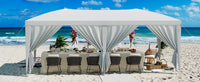 Gazebo 3x6 pop-up Garvee Heavy Duty tenda a baldacchino 3x6 m con 6 pannelli laterali rimovibili per feste e uso esterno, 3 altezze regolabili, nero