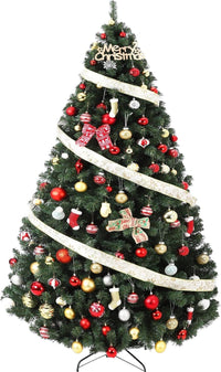 Garvee Christmas Tree 140cm Supporto per albero di Natale chiuso pieghevole - Albero artificiale realistico per casa, ufficio e decorazioni festive