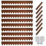 Garvee Bordo Paesaggistico in Acciaio Zincato 10-Pezzi, Resistente alle Intemperie, Flessibile, con Picchetti per Giardino e Aiola - 40*8Inch 10-Pack Rust Brown