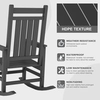 Sedie a dondolo Garvee HDPE resistente alle intemperie con scala alta, extra large, robusto, 35''P x 25,4''L x 41,9''A, bianco per patio e giardino