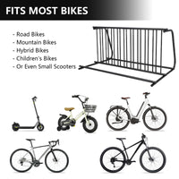 Portabiciclette Garvee, configurazione da 10, acciaio verniciato a polvere, per garage ed eventi, 61 pollici, robusto e resistente a tutte le intemperie