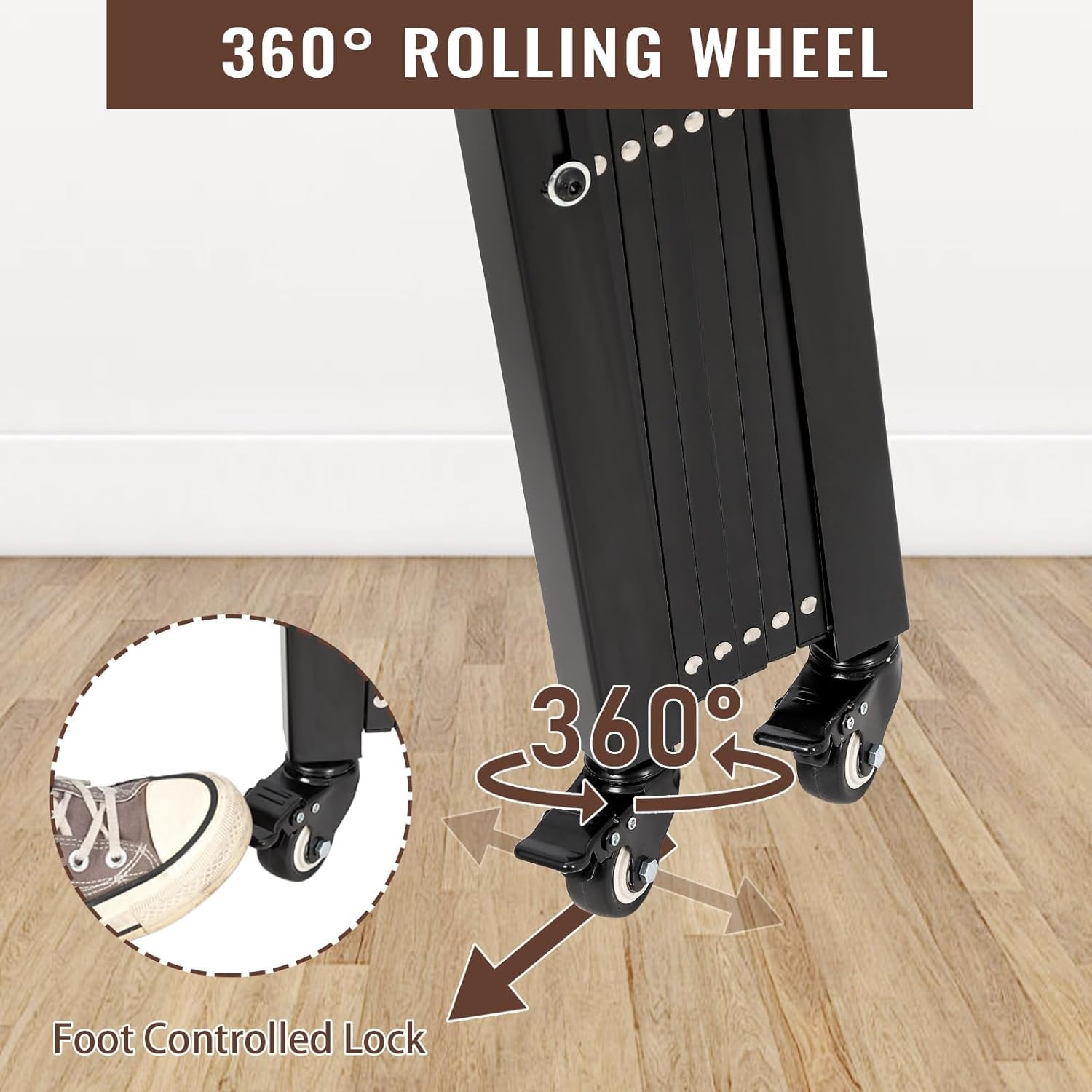 Cancello di sicurezza pieghevole doppio Garvee 61"x122" in acciaio con rulli a 360° per cortili e garage Robusto e flessibile