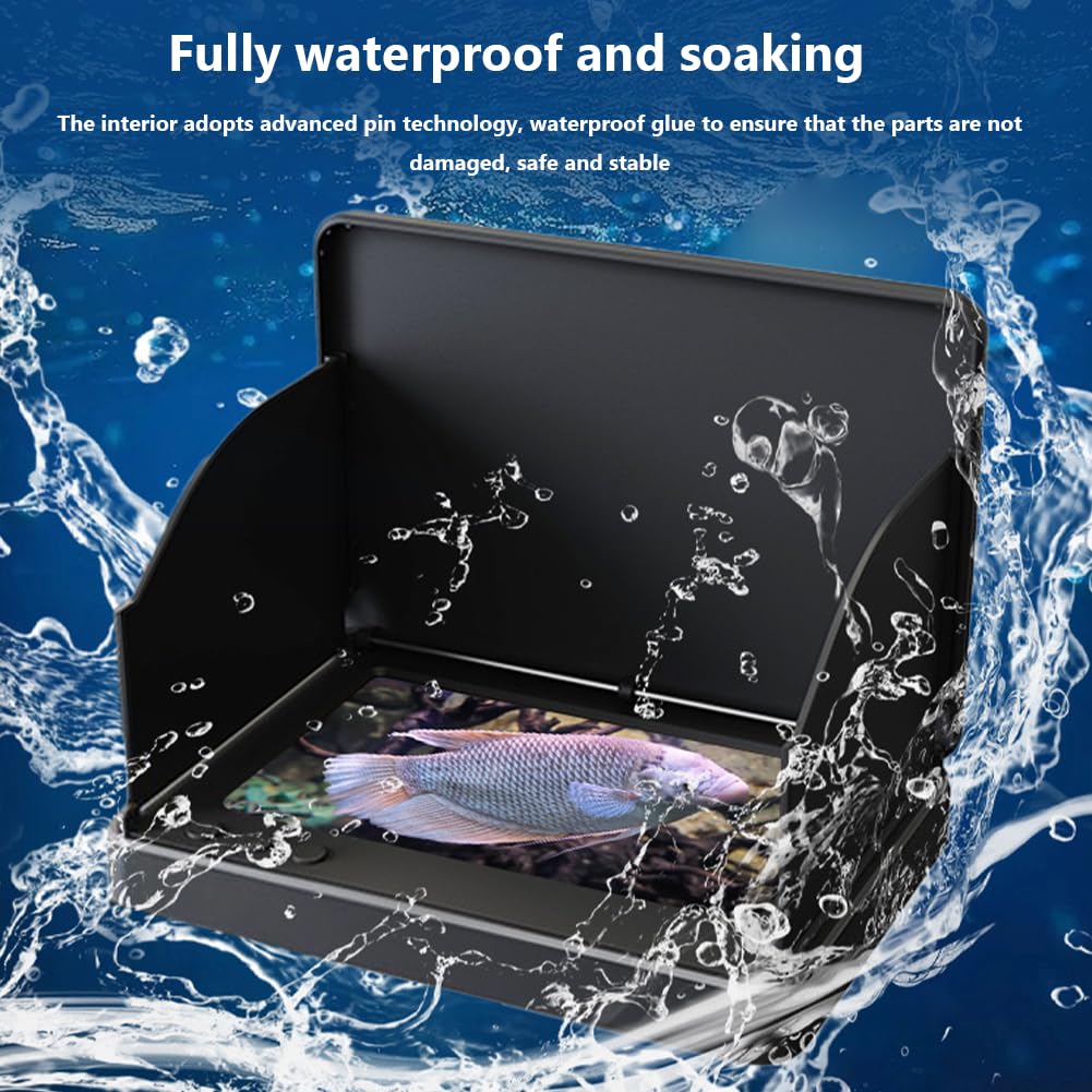 Garvee Fish Finder Telecamera subacquea Display da 4,3" Angolo di visione 220° Batteria da 10000 mAh Accessorio per la pesca Portata 30 m