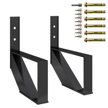 Set di gradini per scale in acciaio Garvee, longheroni per scale in metallo con gambe di rinforzo per uso interno ed esterno, 2 pezzi, verniciati a polvere, capacità di carico di 3000 libbre