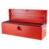 Garvee Cassettiera Acciaio Rinforzato con Coperchio Idraulico e Serratura Anti-Trapano per Pickup e Trailer, Universale Impermeabile Nero - Rosso