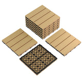 Garvee Piastrelle Composite per Deck 30,5x30,5 cm Teak - Impermeabili, Interbloccanti, Antiscivolo, Facile Installazione, Per Patio e Balcone, 0,84 m² - Teak-1