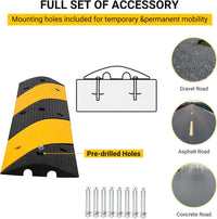 Dossi Rallentatori Gomma Garvee Cable Bridge 3,3 Piedi*2 Gialli Resistenti con 8 Bulloni - Ideale per Festa del Papà in Strade, Parcheggi, Scuole