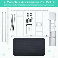 Tavolo da toelettatura per animali domestici Garvee, regolabile in altezza, robusto tavolo da toelettatura per cani con braccio sopraelevato e imbracatura per cani e gatti, 110x60 cm, nero