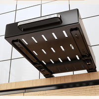 Garvee Set da 2 pezzi per porta scorrevole, per cucina e bagno, plastica robusta, salvaspazio, nero