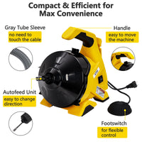 Garvee Spirale Elettrica Automatica 9m per Festa del Papà: Pulisci Scarichi Lavandini, WC e Pavimento con Motore e Aste Prolunga