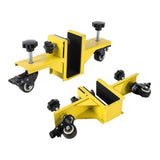 Garvee Kit Installazione Porta 2 Pezzi Capacità 750 LB Acciaio Ruote Bloccabili Per Costruzione E Ristrutturazione 0-4,8 cm - Yellow