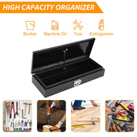 Cassetta portautensili per cassone di camion Garvee in alluminio 34,5x13x6,5 pollici con serratura e maniglia laterale per rimorchio camper, robusta e resistente alle intemperie