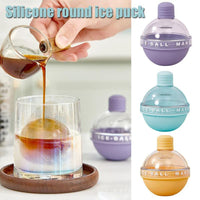 Stampo per palline di ghiaccio in silicone Garvee da 6,3 cm, rotondo, flessibile, senza BPA, per whisky e cocktail, trasparente