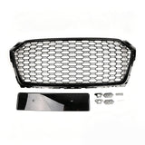 Garvee Griglia Anteriore Audi A5 2017-2019 Wabenoptik Sportiva, ABS Nero Lucido, Versione Europea, Montaggio Facile