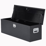 Garvee Cassetta Porta Attrezzi Alluminio per Cassone Camion 15x15x122 cm - Leggera Resistente con Serratura Inox e Maniglie Antiscivolo per Pickup e Trailer