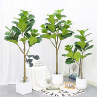 GARVEE Albero di fico artificiale in 2 pezzi, alto 5 piedi/6 piedi, albero di fico artificiale decorativo in seta in vaso, per uso interno ed esterno, casa, perfetto albero di fico artificiale da 180 cm