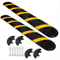 Dossi Rallentatori Gomma Garvee Cable Bridge 6 Piedi*2 con 8 Bulloni - Ideale per Strade, Parcheggi, Scuole | Carico 66000 lb Giallo
