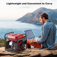 GARVEE Generatore 4000 W Generatore a benzina Silenzioso Presa USB Impermeabile Portatile per Campeggio all'aperto RV Emergenza Nero