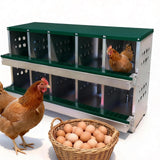 Garvee Nido Per Galline In Metallo Da Parete, 10 Scomparti, Verde, Per Fattorie E Cortili, Rustproof, Ventilato, Facile Da Pulire
