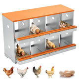 Garvee Scatola per Nido per Galline 10 Scomparti in Acciaio Zincato Ventilata per Fattorie e Cortili