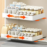Cassetto telescopico in metallo Garvee, larghezza regolabile, cassetto da cucina estensibile, larghezza 51-75 cm, bianco - Bianco