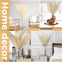Garvee Set da 4 pezzi di erba artificiale della Pampa da 44 pollici beige per matrimoni e soggiorni in stile boho e country