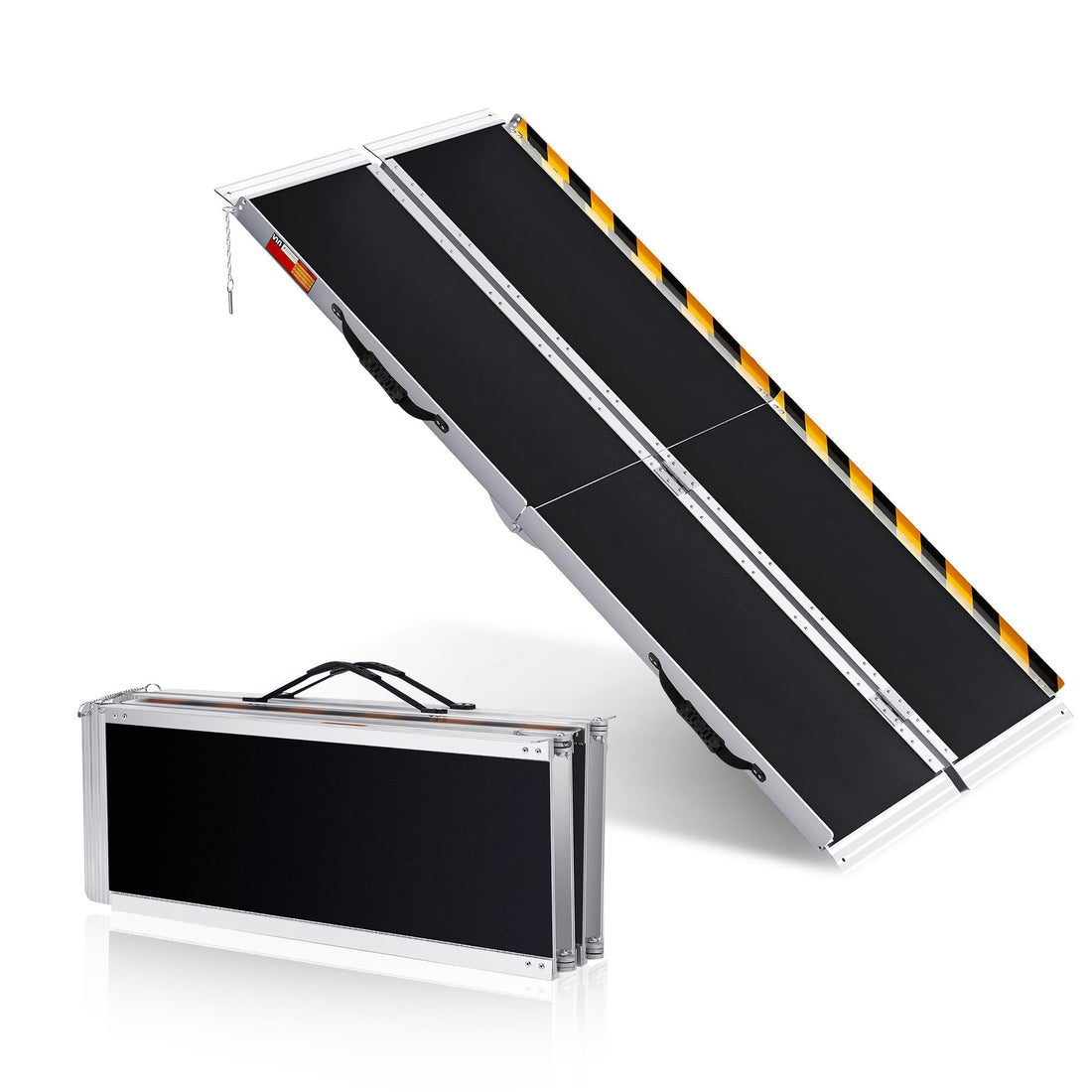 Rampa per sedia a rotelle in alluminio Garvee da 6 piedi: rampa lunga per pendenze più ripide e ostacoli più grandi con capacità di 600 libbre, ideale per camper e auto ribassate