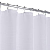 GARVEE Tenda da doccia testurizzata con effetto lino, lavabile, 180x200 cm, bianco, per bagno e vasca da bagno