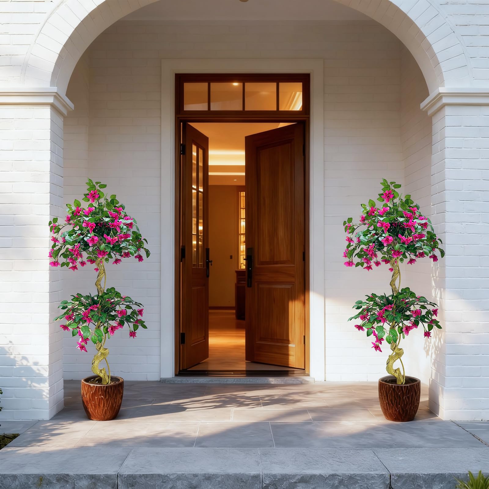 Albero di bouganville artificiale Garvee da 5 piedi con fiori rosa, seta, leggero e versatile per uso interno ed esterno