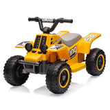 Quad elettrico per bambini Garvee 6V giallo con musica a LED per una guida sicura a partire dai 3 anni, sia all'interno che all'esterno - Giallo